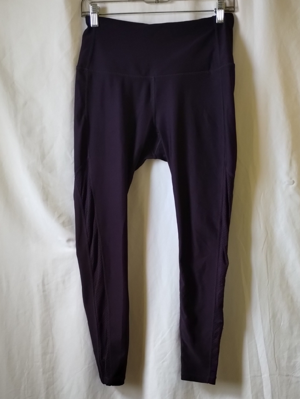 Tesla Deep Plum Activewear Top with White Print